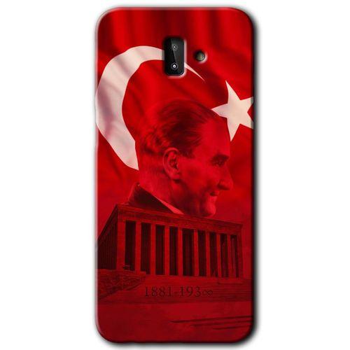 MRCİLETİSİM Samsung Galaxy J6 Plus Kılıf Baskılı Kapak - Anıtkabir Atatürk + 5D Tam Kaplayan Cam