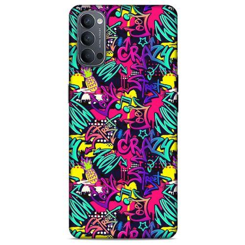 Graffitix (43) Desenli Silikon Kapak Oppo Reno 4 Kılıf