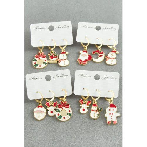 Yılbaşı Temalı Lüx Mineli Küpe