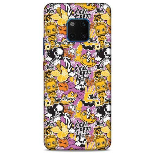 Retro (3) Desen Kapak Renkli Huawei Mate 20 Pro Kılıf
