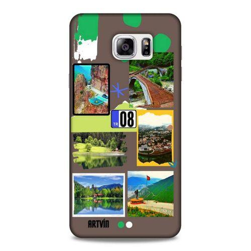 Lopard Samsung Galaxy Note 5 Uyumlu Kılıf Şehirli ※ (8) Artvin Baskılı Kılıf