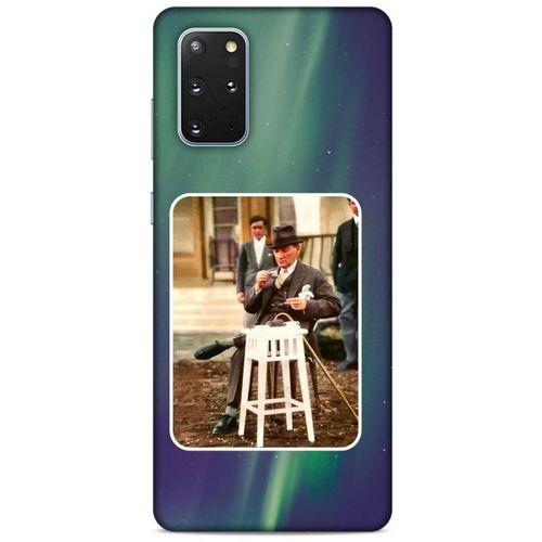 Samsung Galaxy S20 Plus Kılıf Atatürk (21) Koruyucu Kapak Yeşil Gökyüzü