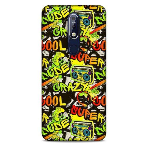 Graffitix (28) Desenli Silikon Kapak Nokia 7.1 Kılıf