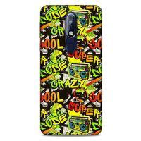 Graffitix (28) Desenli Silikon Kapak Nokia 7.1 Kılıf