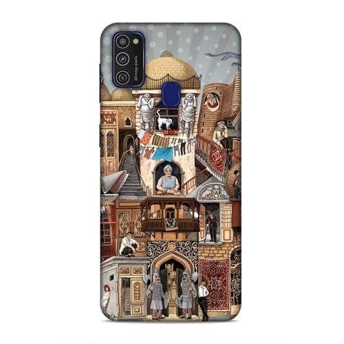 Samsung Galaxy M21 Uyumlu Kılıf Azarbaijan (49) Ultra Silikon Kılıf Şehir Simgeleri