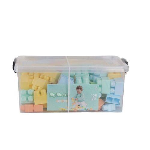 5214 OYUNCAK SANDIKTA BÜYÜK RENKLİ BLOKLAR 125 PARÇA