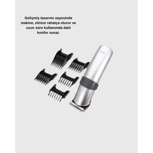 Kablosuz Profesyonel Tıraş Makinesi – Şarjlı, 60 Dakika Kullanım Süreli, Çelik Bıçaklı, Sessiz Motor