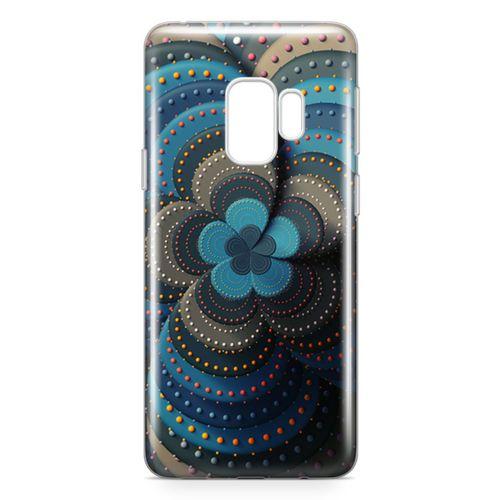 Samsung Galaxy S9 Kılıf İnci Taşlı Çiçek Arka Kapak Koruma Desenli Full Koruyucu