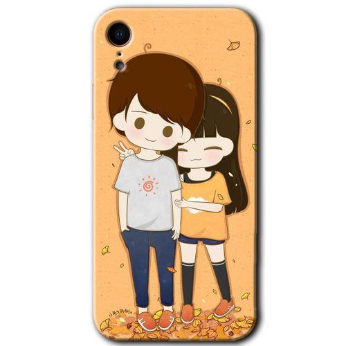 BeRa Aksesuar iPhone XR Kılıf Baskılı Kapak - Şıpsevdi Çift +Tam Kaplayan Mat Seramik