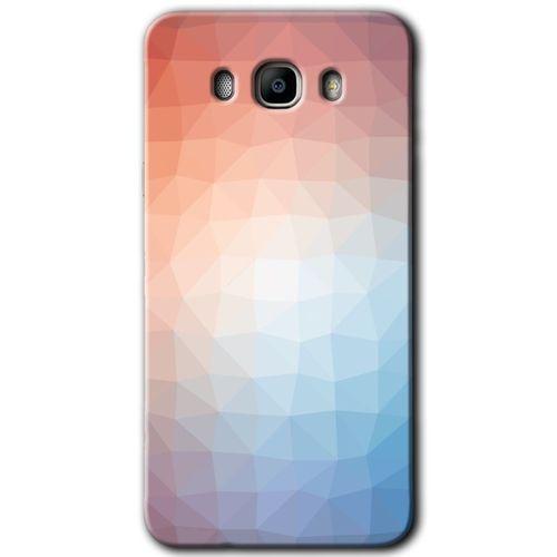 Samsung Galaxy J7 2016 HD Baskılı Kılıf + 9D Tam Ekran Koruyucu - Polygon Graident 3