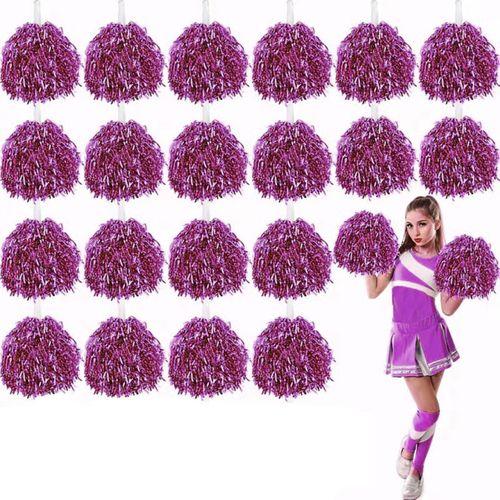 10 Çift ( 20 Adet ) Pembe Renk 23 Nisan 19 Mayıs 29 Ekim Okul Gösteri Ponponları