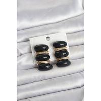 Siyah Vintage Model Gold Renk Kadın Küpe