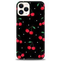 iPhone 12 Pro Max Kılıf HD Baskılı Kılıf - Kirazlar + Tam Ekran Koruyucu
