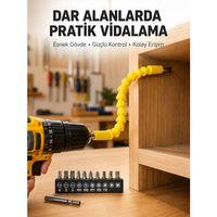 12 Parça Akrobat Bits Seti Çok Amaçlı Vidalama Dayanıklı Çelik Yeni Nesil