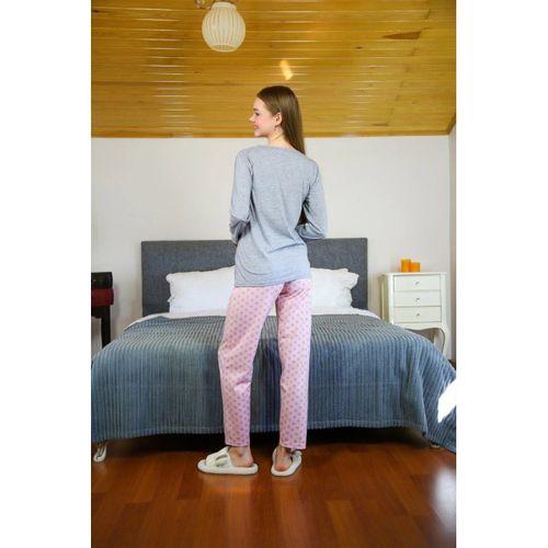 Kadın Penye Uzun Kol Pijama Takım