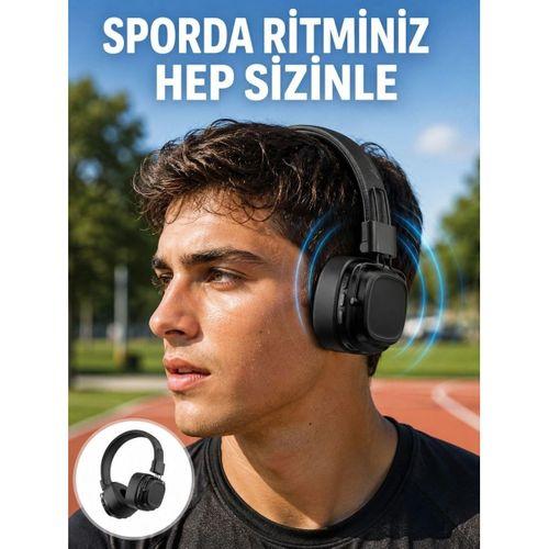 Katlanabilir Tasarımlı Taşınabilir Kablosuz Müzik Kulaklığı Yeni Nesil