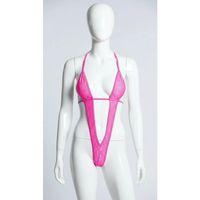 Modern Kadın Pembe Dantelli Lastik Detaylı Mikro Babydoll Gecelik