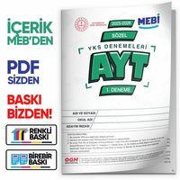 2026 ÖSYM YKS-AYT SÖZEL MEB ONLİNE Türkiye Geneli 1  Deneme  Büyük Boy RENKLİ BASKI ÜCRETİ