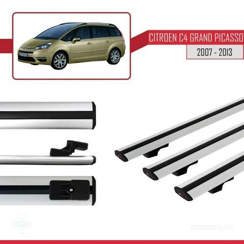 Citroen C4 Grand Picasso 2007-2013 Arası ile uyumlu Basic Model Ara Atkı Tavan Barı GRİ 3 ADET
