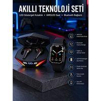 İkili Set Dev Kampanya Ucuz Kulaklık Ucuz Akıllı Saat Gürültü Önleyici Uzun Pil Ömrü
