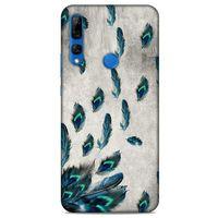 Huawei Y9 Prime 2019 Kılıf Desenli Özel Seri Tüyler (16) Kalın Kılıf