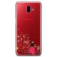 Samsung Galaxy J6 Plus Kılıf Çiçek Saçan Bisiklet Arka Kapak Koruma Desenli Full Koruyucu