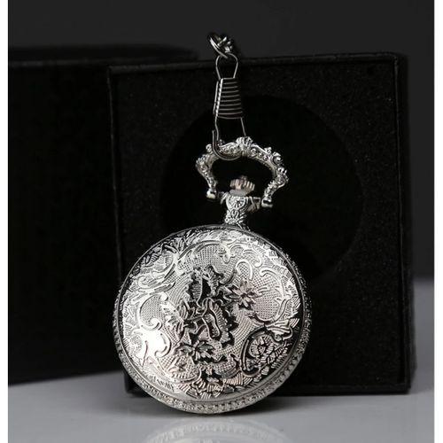 Özel Kutulu Dad (baba) Tasarımlı Gümüş Köstekli Saat