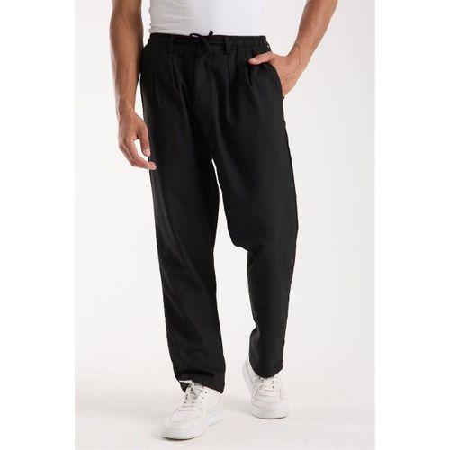 Fitilli Erkek Kadife Gömlek Kahve - Bezayağı Kumaş Relax Fit Jogger Pantolon Siyah
