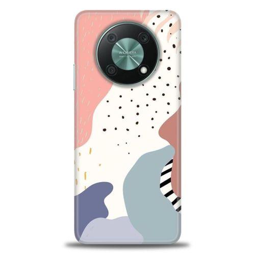 Huawei Nova Y90 Kılıf HD Baskılı Kılıf - Yaprak ve Benekler + Tam Ekran Koruyucu