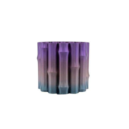 Mor Gri Dekoratif Vazo Modern Tasarım Salon Ofis Masa Üstü Aksesuar