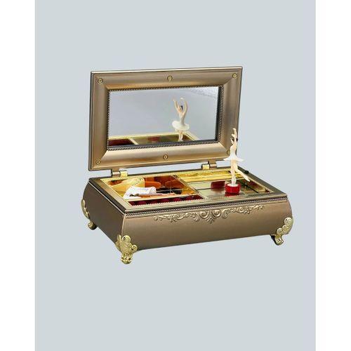 Müzikli Balerin Figürlü Takı Kutusu Piyano Desenli Dekoratif