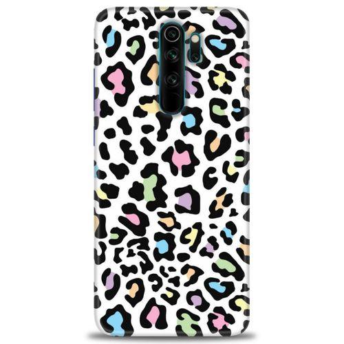 Xiaomi Redmi Note 8 Pro Kılıf HD Baskılı Kılıf - Renkli Leopar + Tam Ekran Koruyucu
