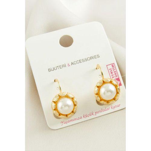 Çiçek İnci Metal Küpe