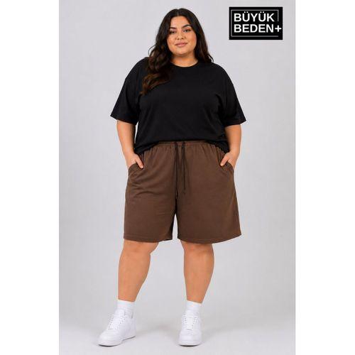 Süperlife Büyük Beden Kadın Bağcıklı Şort SPR26BSRK592
