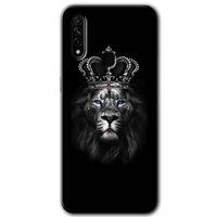 BeRa Aksesuar Oppo A31 Kılıf Baskılı Kapak - King Lion +Tam Kaplayan Mat Seramik