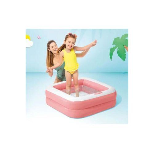 Mini Kare Havuz 86x86x25 cm-Yumuşak Tabanlı Bebek Havuzu-El Pompası