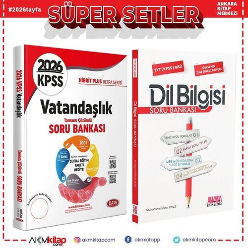 Data 2026 KPSS Vatandaşlık Hibrit Plus Ultra Serisi ve AKM Dil Bilgisi Soru Bankası Seti 2 Kitap