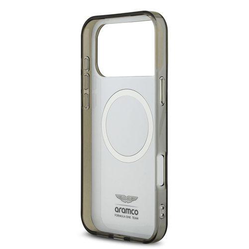 Apple iPhone 17 Pro Max Kılıf Aston Martin Orjinal Lisanslı M-safe Şarj Özellikli IML Baskı Logolu Formula Tasarımlı Kapak