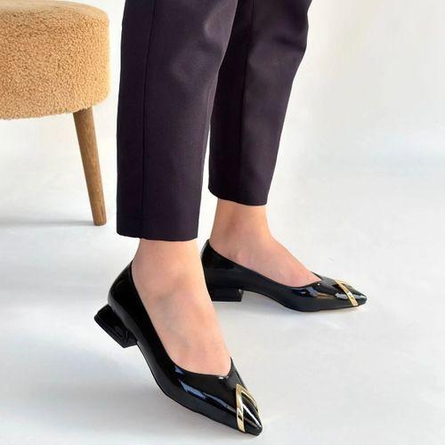 Goes Siyah Rugan Babet Ayakkabı