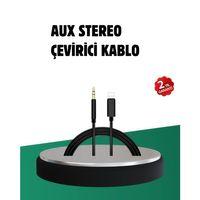 İphone Uyumlu Lightning 3.5mm Aux Adaptör Kablo Stereo Ses Aktarım