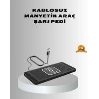 Manyetik Şarj Pedi 7.5w 10w 15w Hızlı Şarj Kaymaz Tabanlı