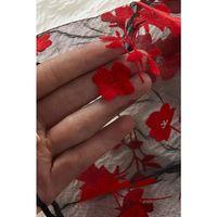 Çiçek Desenli Siyah Transparan Şortlu Gecelik