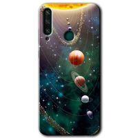 Potkal Hediye Fabrikası Huawei Y6P HD Baskılı Kılıf + 9D Tam Ekran Koruyucu - Cosmos