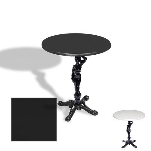 Dockers Çipa 1003 Döküm Ayak Yuvarlak Masa Çap 80cm - (Werzalit, Wermodin ve Allzalit Tabla) - Siyah