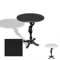 Dockers Çipa 1003 Döküm Ayak Yuvarlak Masa Çap 80cm - (Werzalit, Wermodin ve Allzalit Tabla) - Siyah