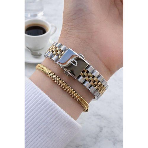 Tom Jones Çelik Kordon 2 Yıl Garantili 3 Atm Suya Dayanıklı Kadın Kol Saati+Bileklik BTJ.1384.5