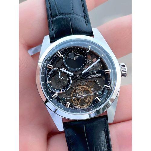 Slazenger Otomatik Seri Mehtap Ve Güneş Kadranlı İtalyan Bileklik Hediyeli Erkek Kol Saat ESL.2559.1