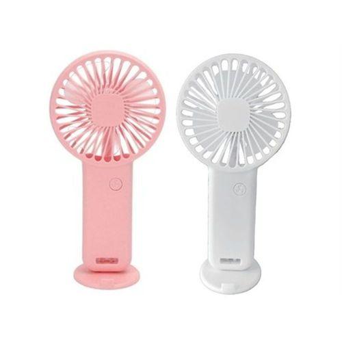 2 Adet Mini Fan,Telefon Tutucu,Portatif El Vantilatörü Pembe,Beyaz 9,3X19Cm Usb Şarjlı El Fanı