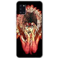 Galaxy A31 Kılıf HD Desen Baskılı Arka Kapak - Kurt Kız + Kırılmaz Cam