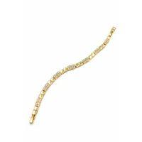 Taşlı Kare VİP Bileklik - Altın